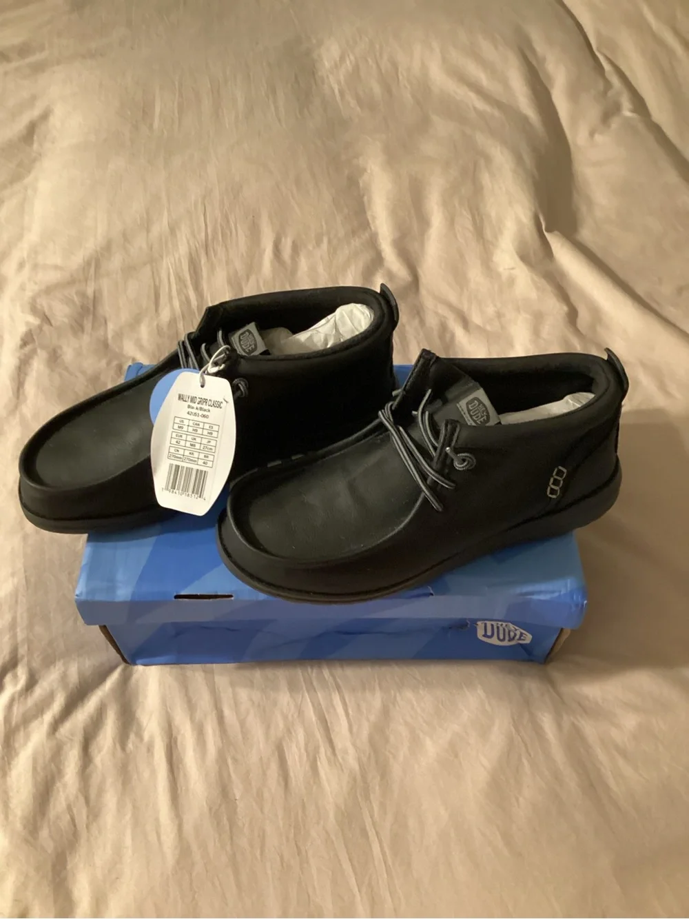 Hey Dude Wally Mid Gripper Classic Black Casual Shoes
